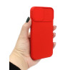 Etui Silicone Lens na telefon Apple iPhone 11 Pro czerwone