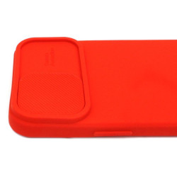 Etui SILICONE LENS na telefon Apple iPhone 13 A2482 / 14 A2882 czerwone