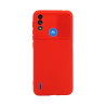 Etui SILICONE LENS na telefon motorola moto e7 / e7i power czerwone