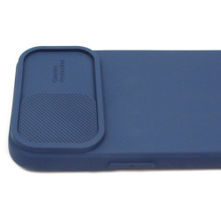 Etui SILICONE LENS na telefon Apple iPhone 13 A2482 / 14 A2882 granatowe