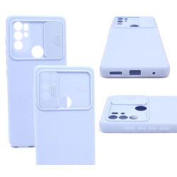 Etui SILICONE LENS na telefon motorola moto g60s niebieskie