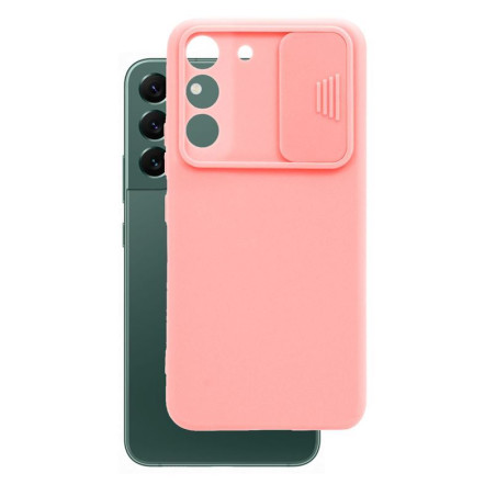 Etui SILICONE LENS na telefon Samsung Galaxy S22 S901 różowe