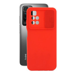 Etui SILICONE LENS na telefon Xiaomi Redmi 10 21061119DG / Note 11 4G 2201117TY czerwone