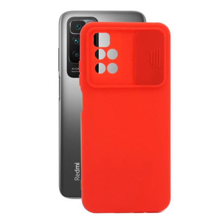 Etui SILICONE LENS na telefon Xiaomi Redmi 10 21061119DG / Note 11 4G 2201117TY czerwone