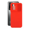 Etui SILICONE LENS na telefon Xiaomi Redmi 10 21061119DG / Note 11 4G 2201117TY czerwone