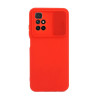 Etui SILICONE LENS na telefon Xiaomi Redmi 10 21061119DG / Note 11 4G 2201117TY czerwone