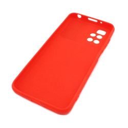 Etui SILICONE LENS na telefon Xiaomi Redmi 10 21061119DG / Note 11 4G 2201117TY czerwone