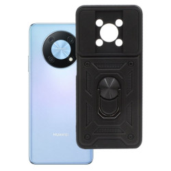 Etui Pancerne CAMSHIELD Ring na telefon Huawei Nova Y90 CTR-L21 czarne
