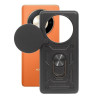 Etui Pancerne CAMSHIELD Ring na telefon Honor Magic 6 Lite 5G ALI-NX3 / X50 5G ALI-AN00 / X9b 5G ALI-NX1 czarne