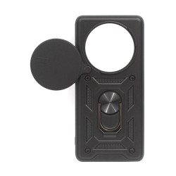 Etui Pancerne CAMSHIELD Ring na telefon Honor Magic 6 Lite 5G ALI-NX3 / X50 5G ALI-AN00 / X9b 5G ALI-NX1 czarne