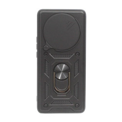 Etui Pancerne CAMSHIELD Ring na telefon Honor Magic 6 Lite 5G ALI-NX3 / X50 5G ALI-AN00 / X9b 5G ALI-NX1 czarne