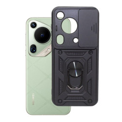 Etui Pancerne CAMSHIELD Ring na telefon Huawei Pura 70 Ultra HBP-LX9 czarne