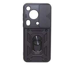 Etui Pancerne CAMSHIELD Ring na telefon Huawei Pura 70 Ultra HBP-LX9 czarne