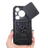 Etui pancerne CamShield Ring na telefon Huawei Pura 70 Pro / 70 Pro+ czarne