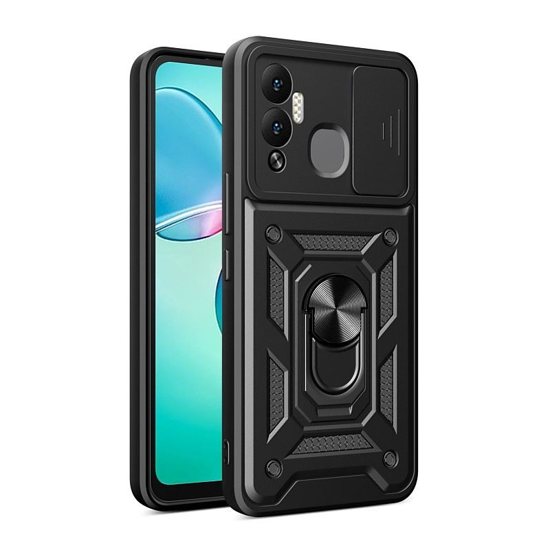 Etui pancerne CamShield Ring na telefon Infinix HOT 12 Play / 12 Play NFC czarne