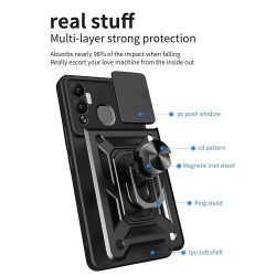 Etui pancerne CamShield Ring na telefon Infinix HOT 12 Play / 12 Play NFC czarne