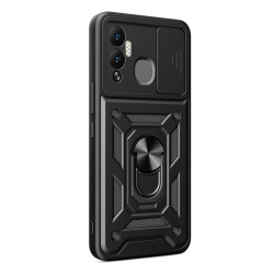 Etui pancerne CamShield Ring na telefon Infinix HOT 12 Play / 12 Play NFC czarne