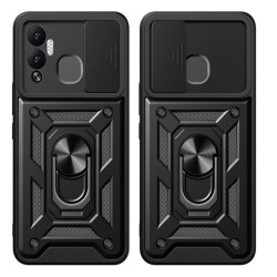 Etui pancerne CamShield Ring na telefon Infinix HOT 12 Play / 12 Play NFC czarne