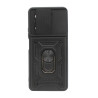 Etui Pancerne CAMSHIELD Ring na telefon Infinix HOT 40 Pro 4G LTE X6837 / Tecno Spark 20 Pro KJ6 czarne