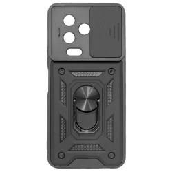 Etui Pancerne CAMSHIELD Ring na telefon Infinix Note 12 Pro 4G X676B G99 / 12 2023 X676C czarne
