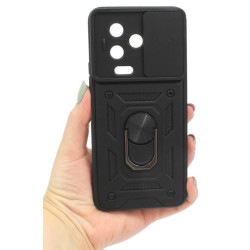 Etui Pancerne CAMSHIELD Ring na telefon Infinix Note 12 Pro 4G X676B G99 / 12 2023 X676C czarne