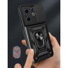 Etui pancerne CamShield Ring na telefon Infinix Hot 40i / Smart 8 czarne