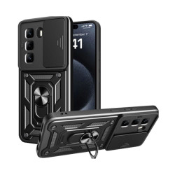 Etui Pancerne CAMSHIELD Ring na telefon Infinix Hot 50 4G X6882 czarne