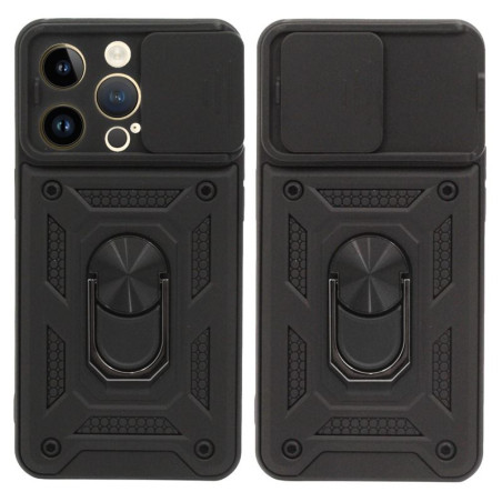 Etui Pancerne CAMSHIELD Ring na telefon Apple iPhone 14 Pro A2890 czarne