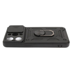Etui Pancerne CAMSHIELD Ring na telefon Apple iPhone 14 Pro A2890 czarne