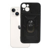 Etui Pancerne CAMSHIELD Ring na telefon Apple iPhone 15+ A3094 czarne