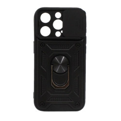 Etui Pancerne CAMSHIELD Ring na telefon Apple iPhone 15 Pro A3102 czarne