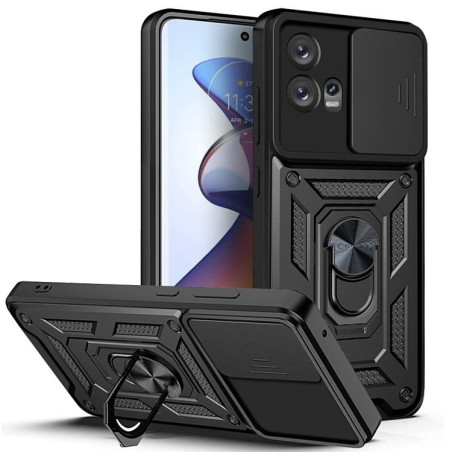Etui pancerne CamShield Ring na telefon motorola edge 30 fusion 5G / moto s30 pro 5G czarne