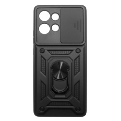 Etui pancerne CamShield Ring na telefon motorola edge 50 5G czarne