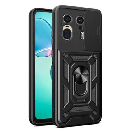Etui pancerne CamShield Ring na telefon motorola edge 50 ultra 5G czarne