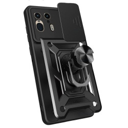 Etui pancerne CamShield Ring na telefon motorola edge 50 ultra 5G czarne