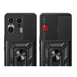 Etui pancerne CamShield Ring na telefon motorola edge 50 ultra 5G czarne