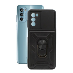 Etui Pancerne CAMSHIELD Ring na telefon motorola moto g52 4G / g71s / g82 5G czarne