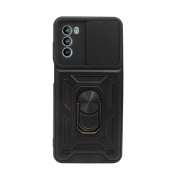Etui Pancerne CAMSHIELD Ring na telefon motorola moto g52 4G / g71s / g82 5G czarne