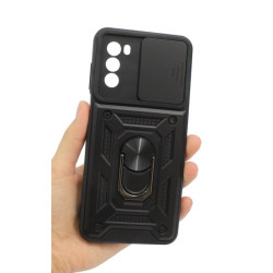 Etui Pancerne CAMSHIELD Ring na telefon motorola moto g52 4G / g71s / g82 5G czarne