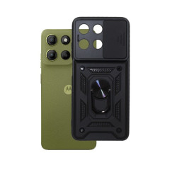 Etui Pancerne CAMSHIELD Ring na telefon motorola moto g17 4G / g17 power 4G / g15 4G / g15 power 4G czarne