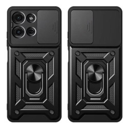 Etui Pancerne CAMSHIELD Ring na telefon motorola moto g75 5G XT2437 czarne