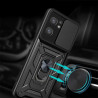 Etui Pancerne CAMSHIELD Ring na telefon OPPO A17 CPH2477 czarne