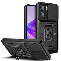 Etui Pancerne CAMSHIELD Ring na telefon OPPO A57S / A57 4G 5G / A57e / A77 5G czarne