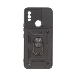 Etui Pancerne CAMSHIELD Ring na telefon Nokia C21+ TA-1424 czarne