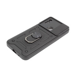 Etui Pancerne CAMSHIELD Ring na telefon Nokia C21+ TA-1424 czarne