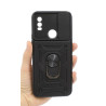 Etui Pancerne CAMSHIELD Ring na telefon Nokia C21+ TA-1424 czarne