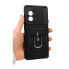 Etui Pancerne CAMSHIELD Ring na telefon OnePlus Ace 2 PHK110 / 11R 5G CPH2487 czarne