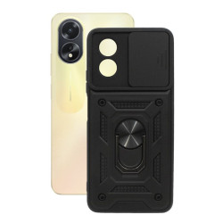 Etui Pancerne CAMSHIELD Ring na telefon OPPO A38 CPH2579 / A18 CPH2591 czarne