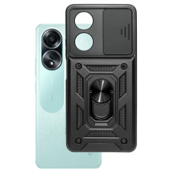 Etui Pancerne CAMSHIELD Ring na telefon OPPO A58 4G CPH2577 czarne