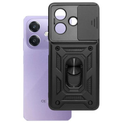 Etui Pancerne CAMSHIELD Ring na telefon OPPO A40 4G CPH2669 / A60 5G CPH2683 / A3 4G CPH2669 / A40m 4G CPH2669 czarne